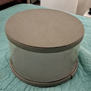 Henry A. Enrich & Co, Inc N.Y Hat Box Blue/Green Quilted